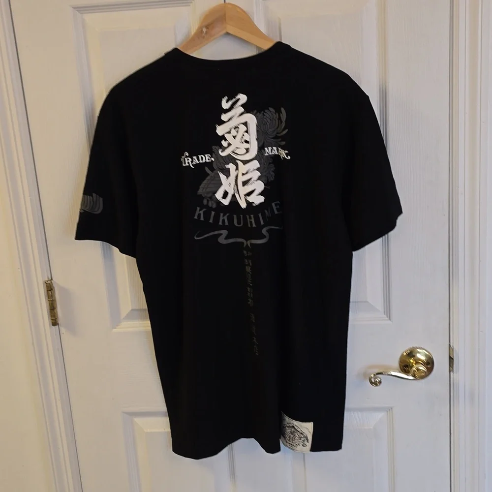 NWT KUME.JP Japan Streetwear Black Graphic Short Sleeve Tshirt Cotton Size Large - Picture 7 of 17